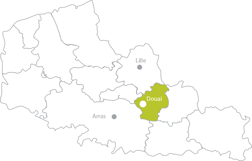 carte arrondissement douai